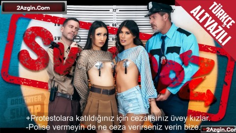 Protestoya Katılan Kızları Yakalayan Üvey Babalar Sikerek Cezalandırdı